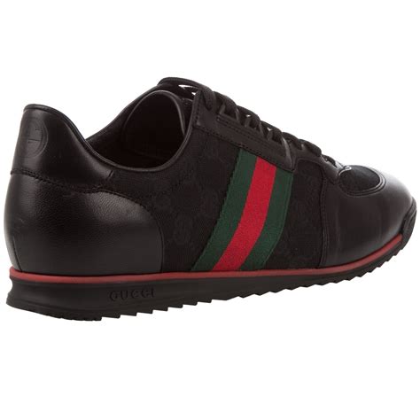 mens black gucci trainers|men's gucci trainers sale uk.